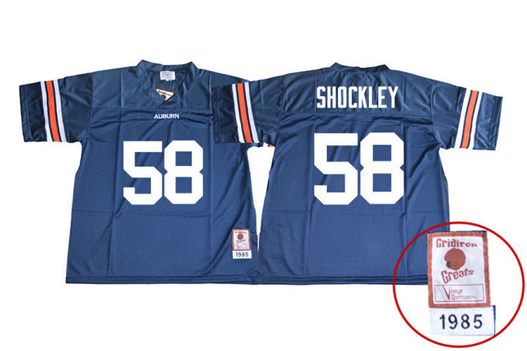 1985 Throwback Youth #58 Josh Shockley Auburn Tigers College Football Jerseys Sale-Navy - Click Image to Close